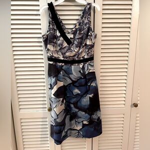 Moulinette Soeurs | Anthropologie Indigo Garden Floral Sleeveless Dress Sz 0